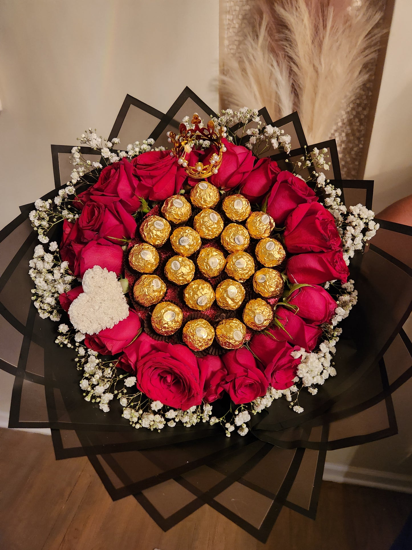 Crowned Ferrero Rochers Rose Bouquet