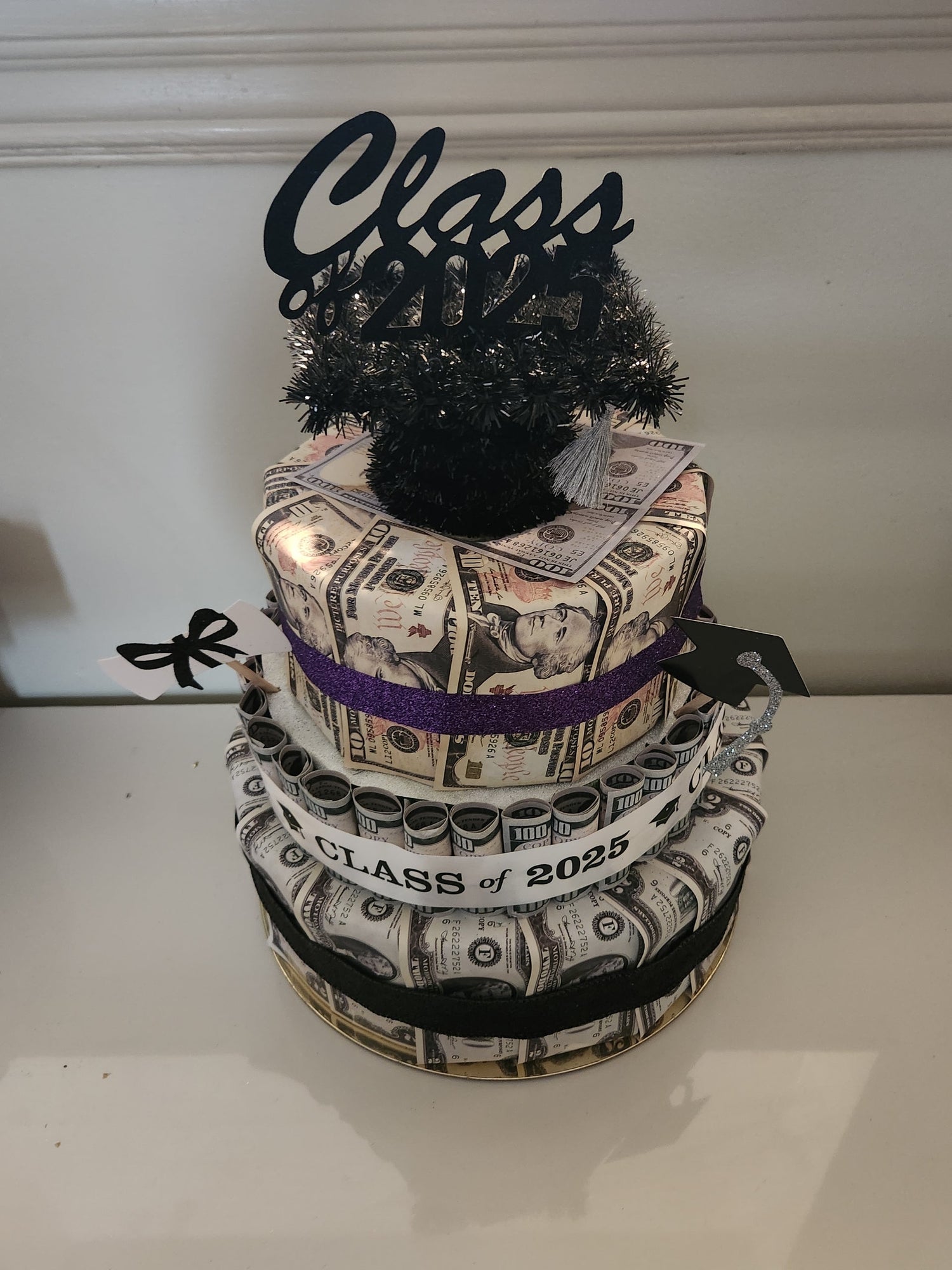 3 tier money Cake (Non-Edible)