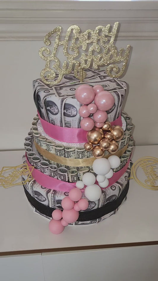$100 4 tier money cake (THE CASH AMOUNT IS INCLUDED IN PRICE)