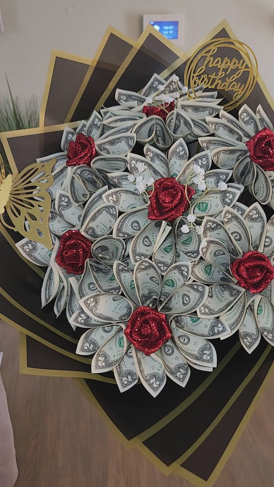 $100 Money Bouquet(MONEY IS INCLUDED WITH THE TOTAL PRICE)